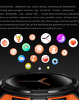 Watch face for the Armour, showing apps on a infograph