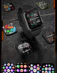 Titan - Smart Watch infograph showing the 8 menu modes on Op Gears Titan watch