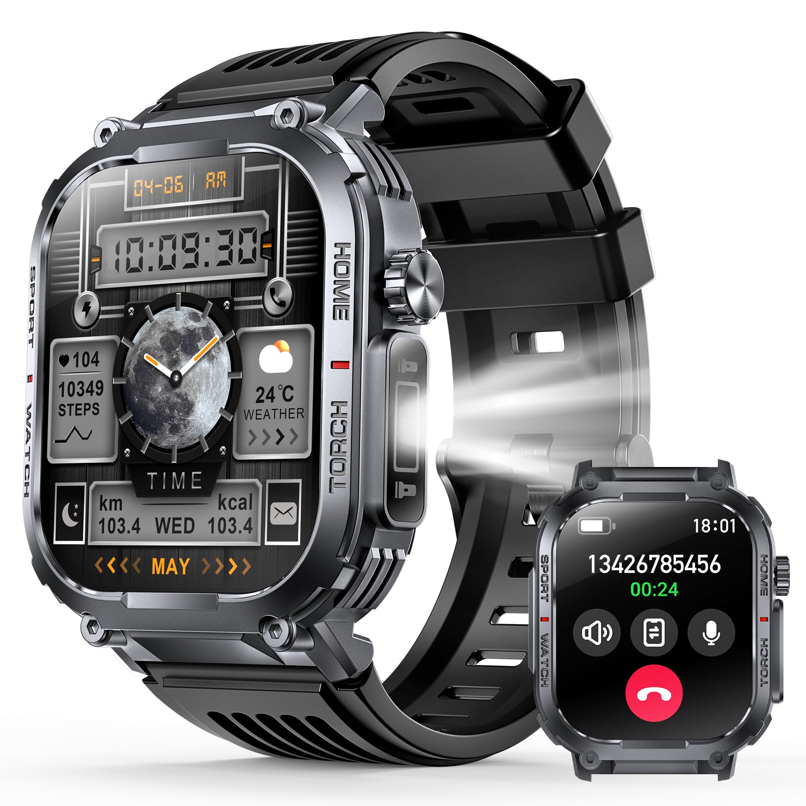 Best Smartwatch with Heavy-Duty Black Strap for Aussie Tradies