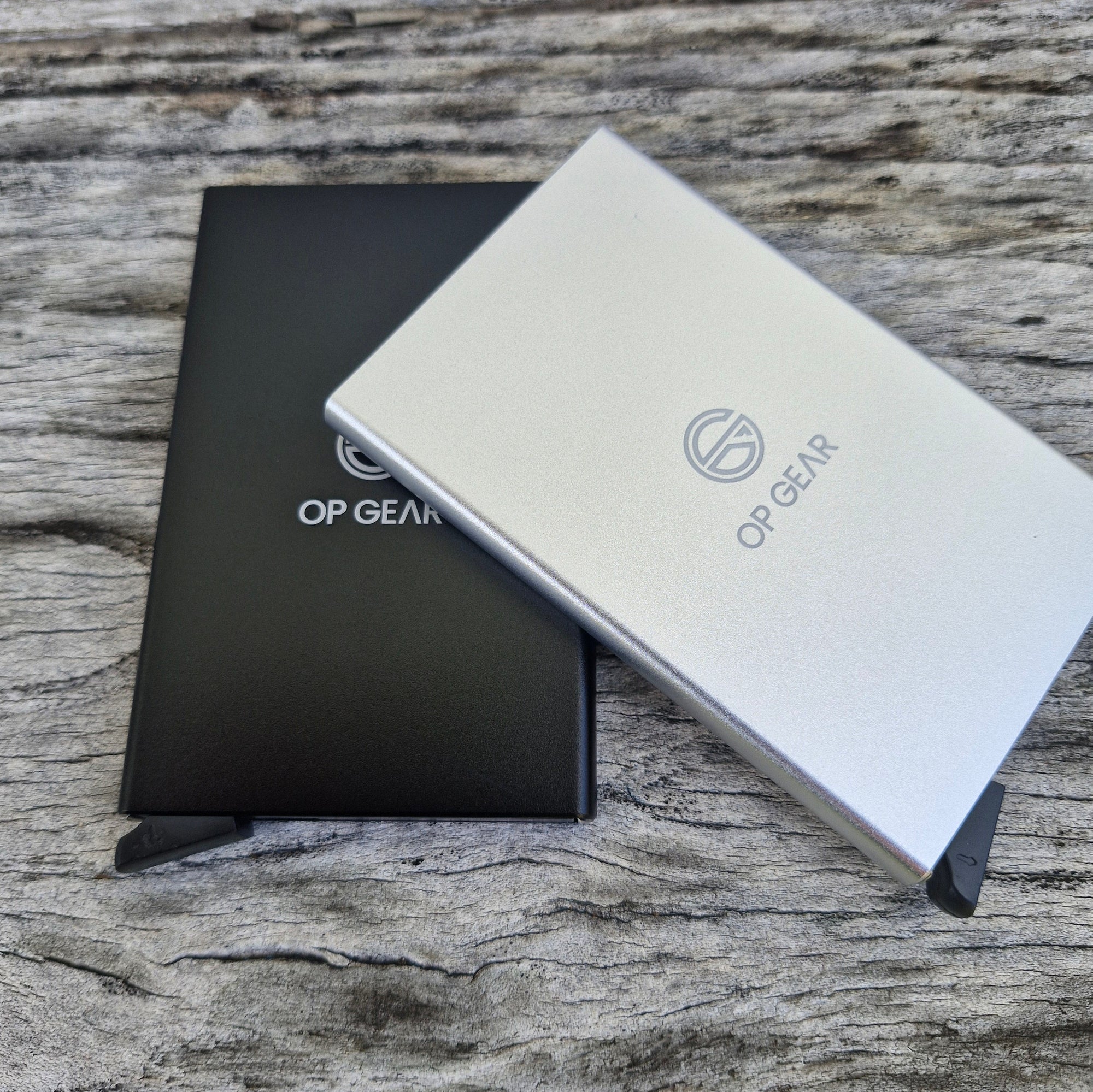 Black and Silver Hard Wallet for Regular Use