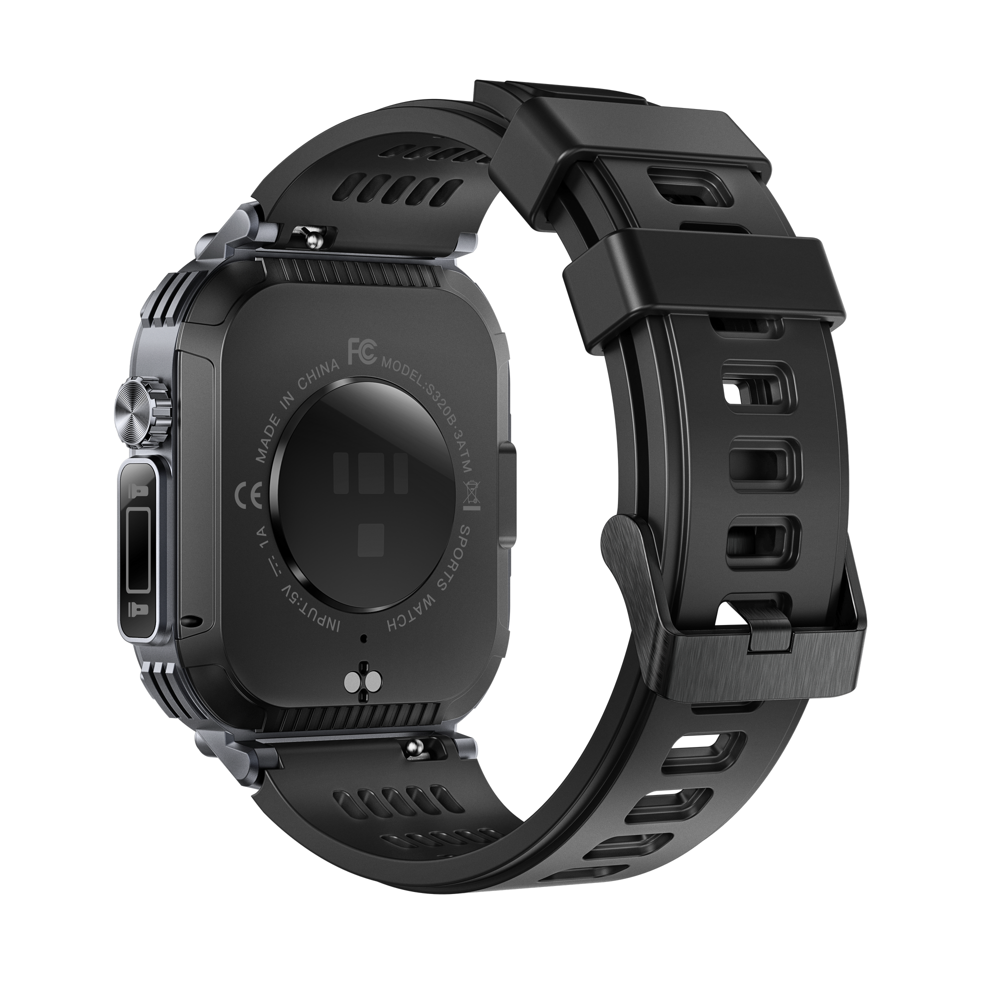 Exclusive Design Black Belt Smart Watch for Tradies