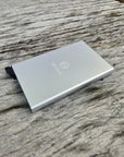Silver Hard Wallet with Advanced Anti-Theft Protection