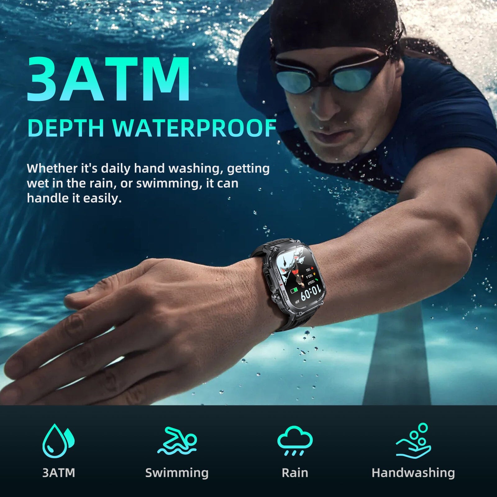 Unique Design Waterproof Smartwatch for Tradies